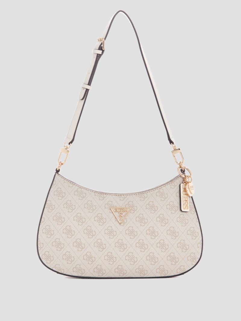 GUESS Noelle II Borsa A Tracolla Top Zip - Misty Blue (celeste) - 28x15x6 Cm - Tracolla Regolabile, Scomparti E Fondo Rinforzato