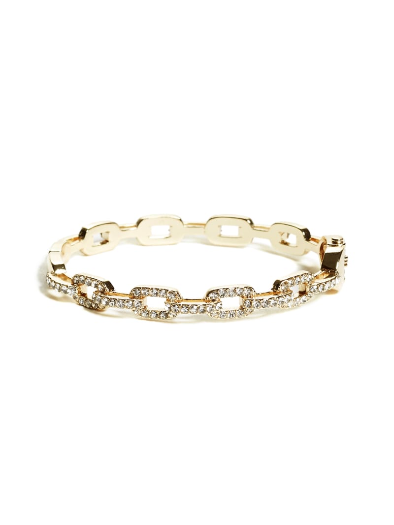 Rhinestone Chain-Link Bangle Bracelet | GUESS