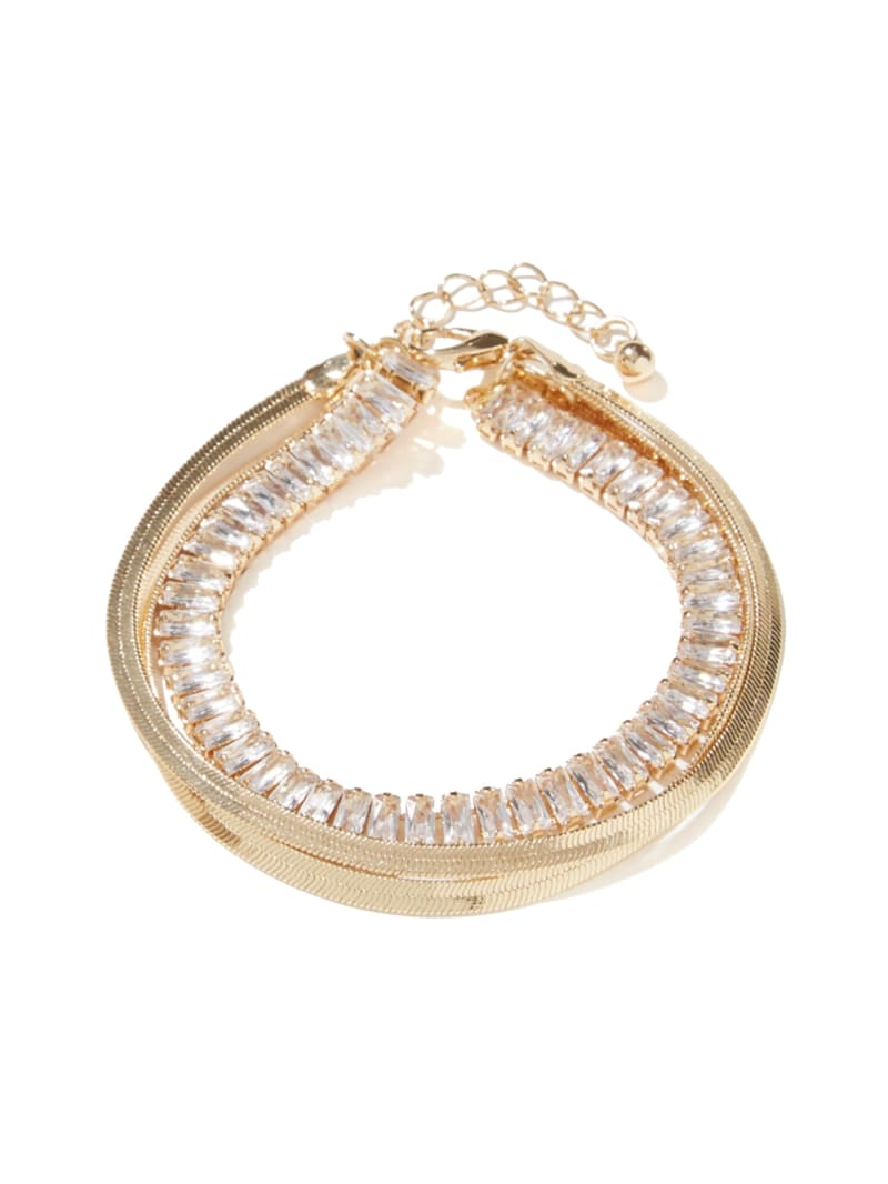 Baguette Crystal Layered Bracelet