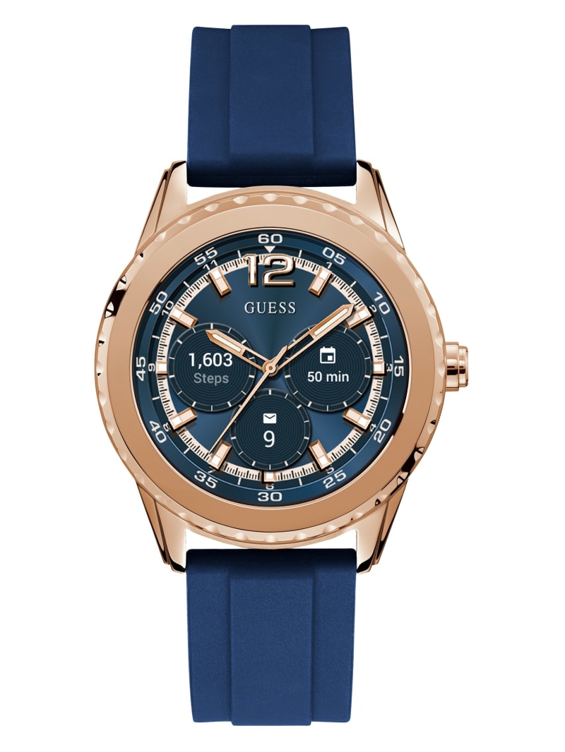 GUESS CONNECT Blue and Rose Gold-Tone 