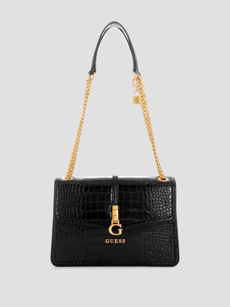 Guess James Convertible Crossbody Flap Bag - Black - One Size