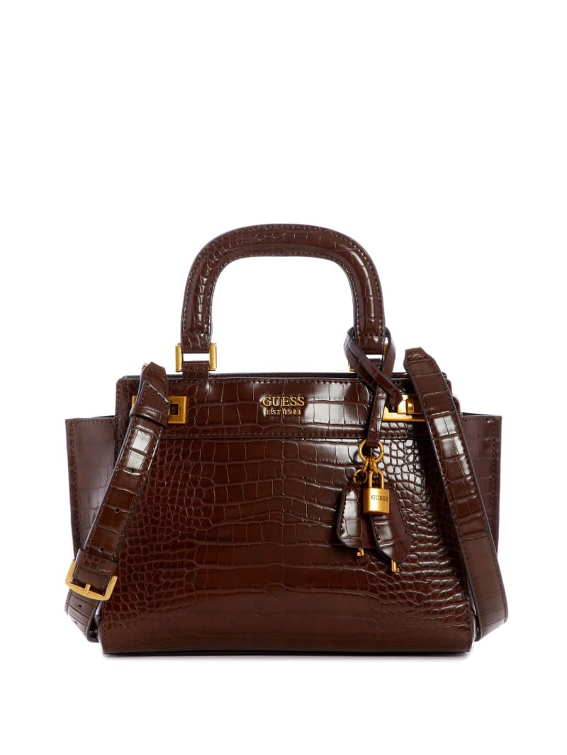 Guess Katey Girlfriend Satchel Black Gold