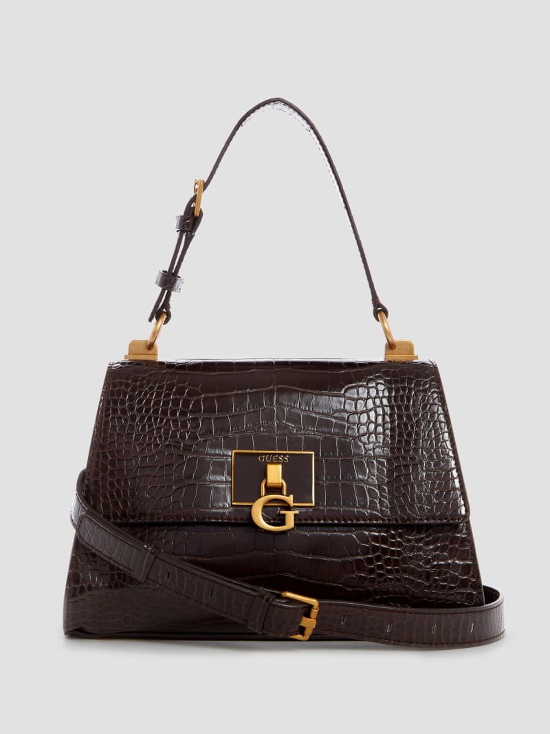 GUESS Stephi Top-Handle Flap Bag