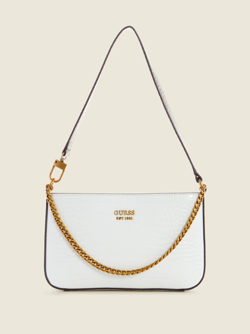 Katey Mini Croc Shoulder Bag | GUESS Canada