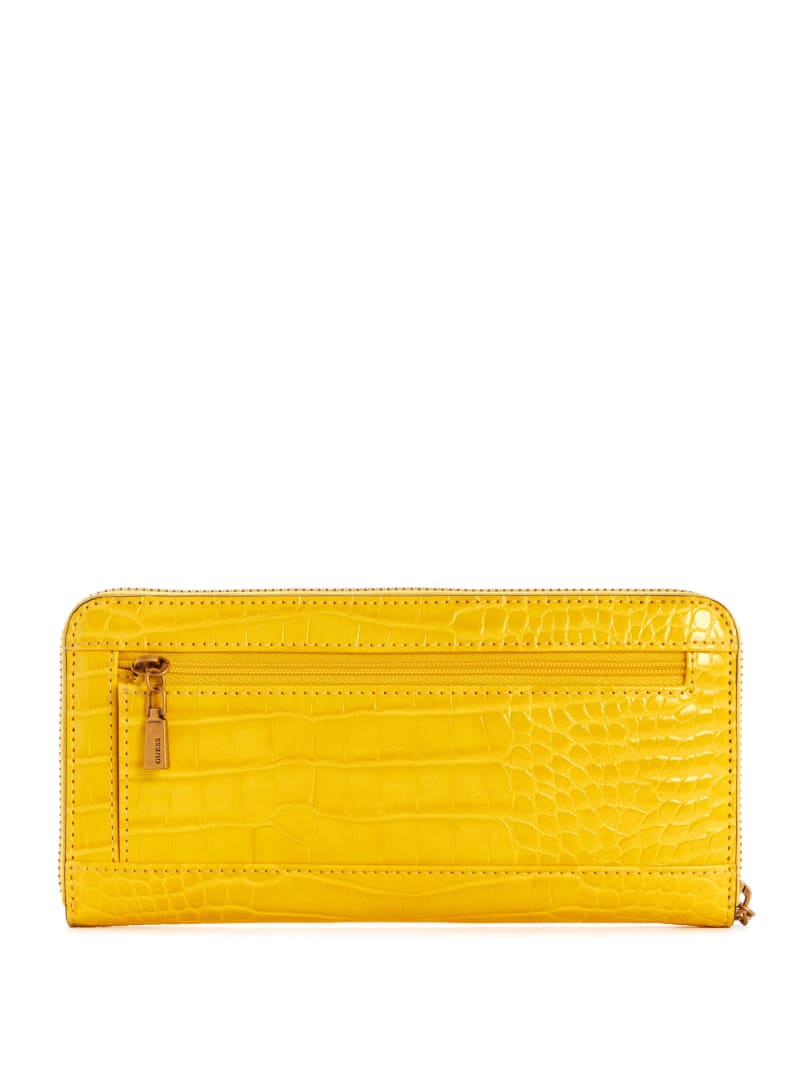 Yellow ..GUESS COWGIRL..SLIM CLUTCH WALLET Polished Wallet for Women's 