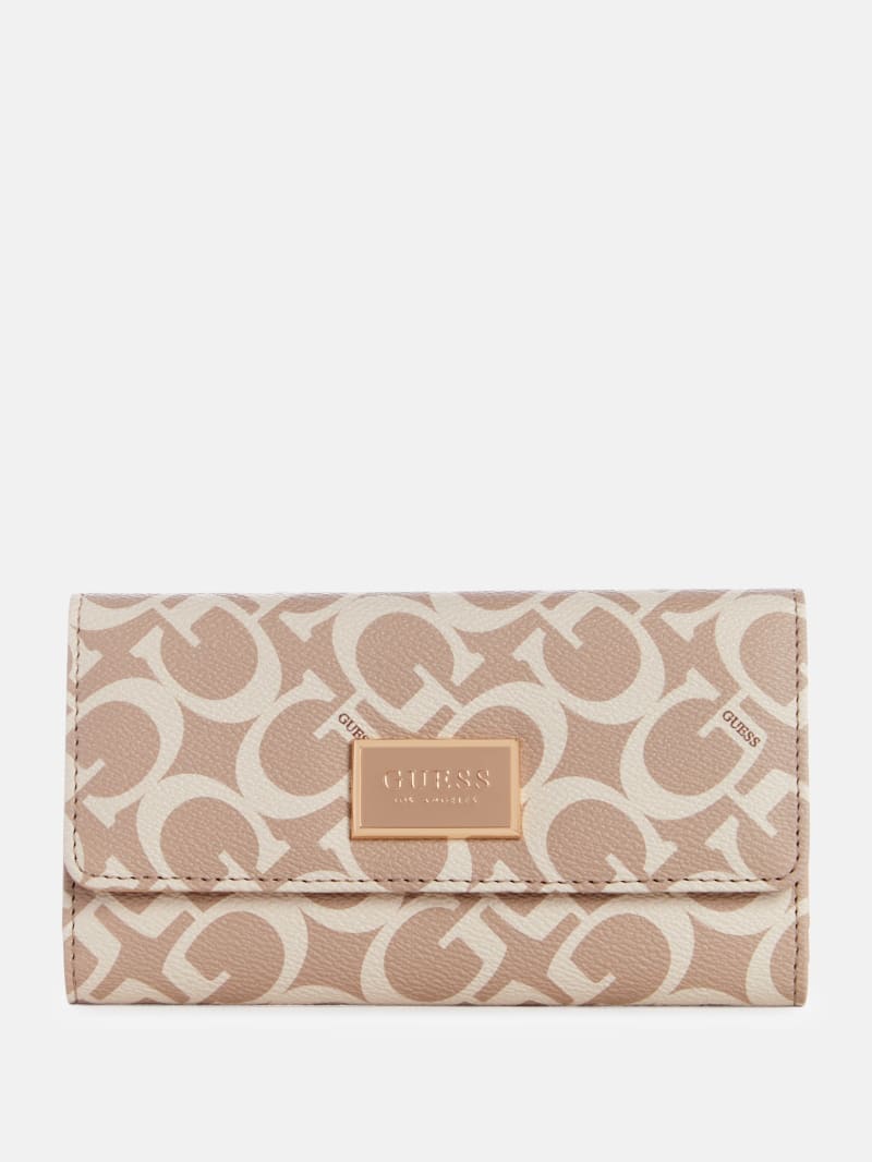 Portefeuille à pochette mince à logo Abree