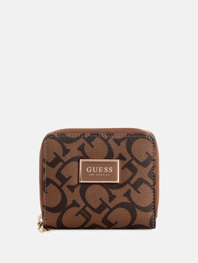 Abree Logo Small Zip Wallet | GUESS Factory