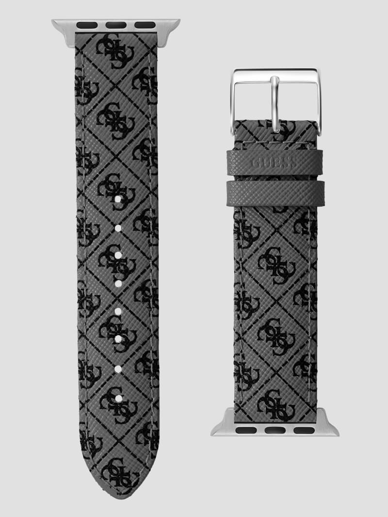 Gray Quattro G Leather 38-41 mm Band for Apple Watch® | GUESS