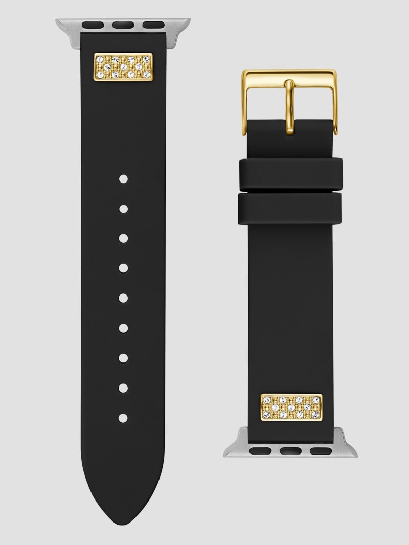 Rhinestone Black Silicone 38 40 mm Band for Apple Watch GUESS