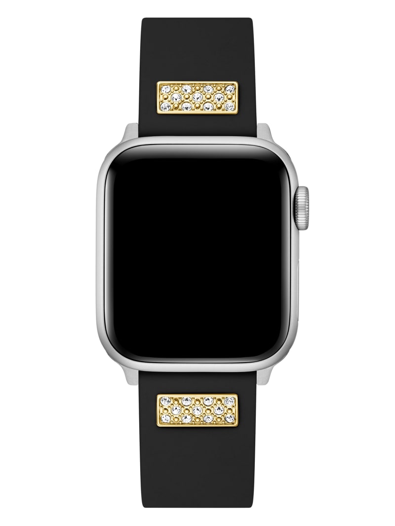 Rhinestone Black Silicone 38-40 mm Band for Apple Watch® | GUESS