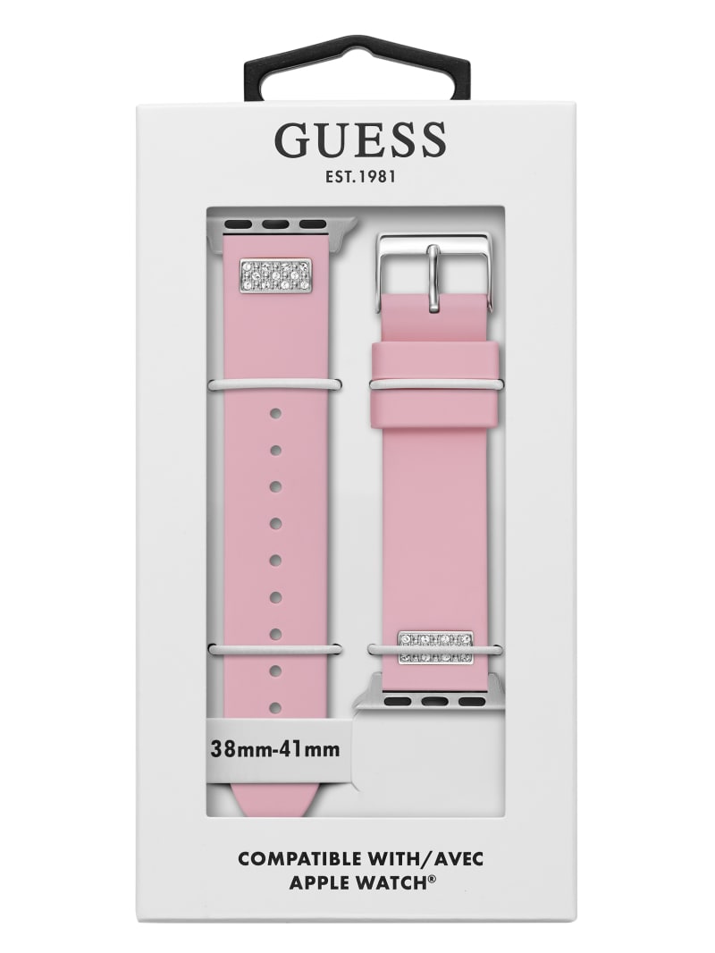 Rhinestone Pink Silicone 38-41 mm Band for Apple Watch® | GUESS