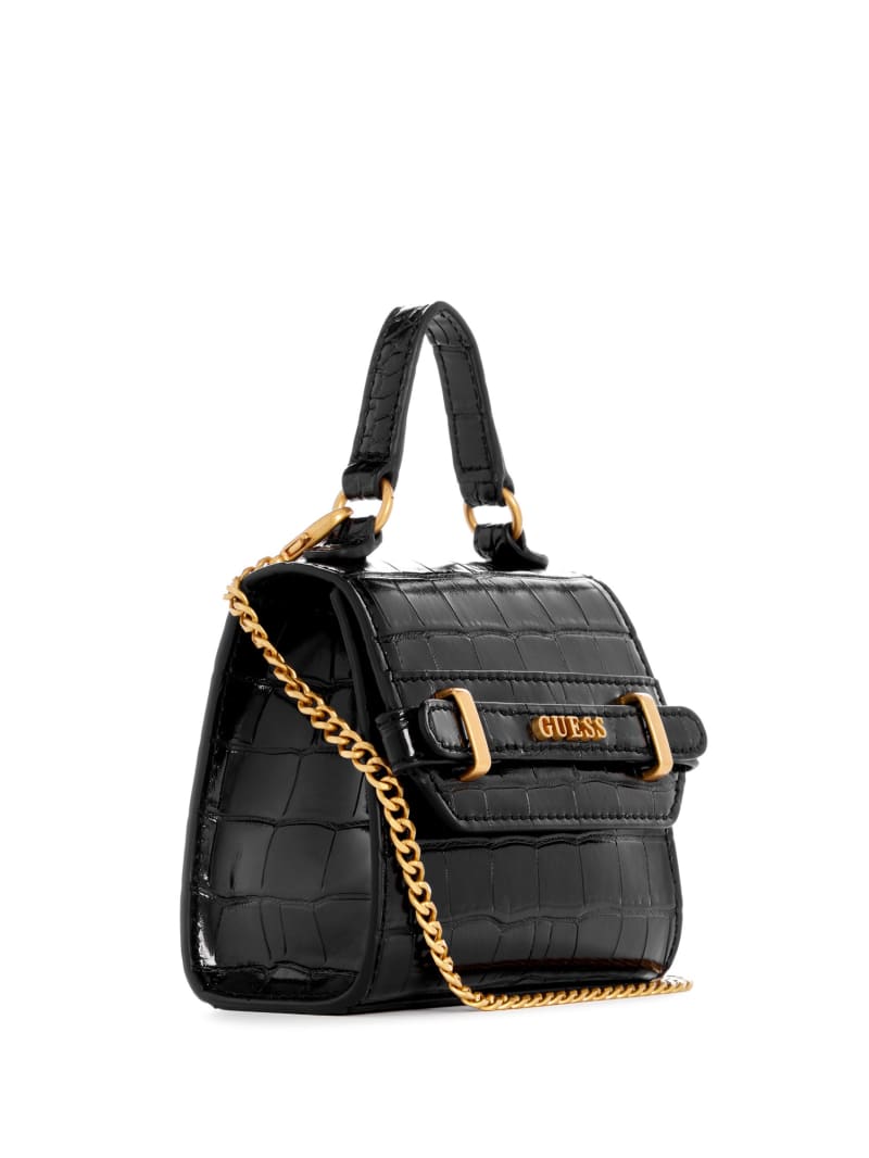 Sestri Crocodile-Embossed Mini Crossbody