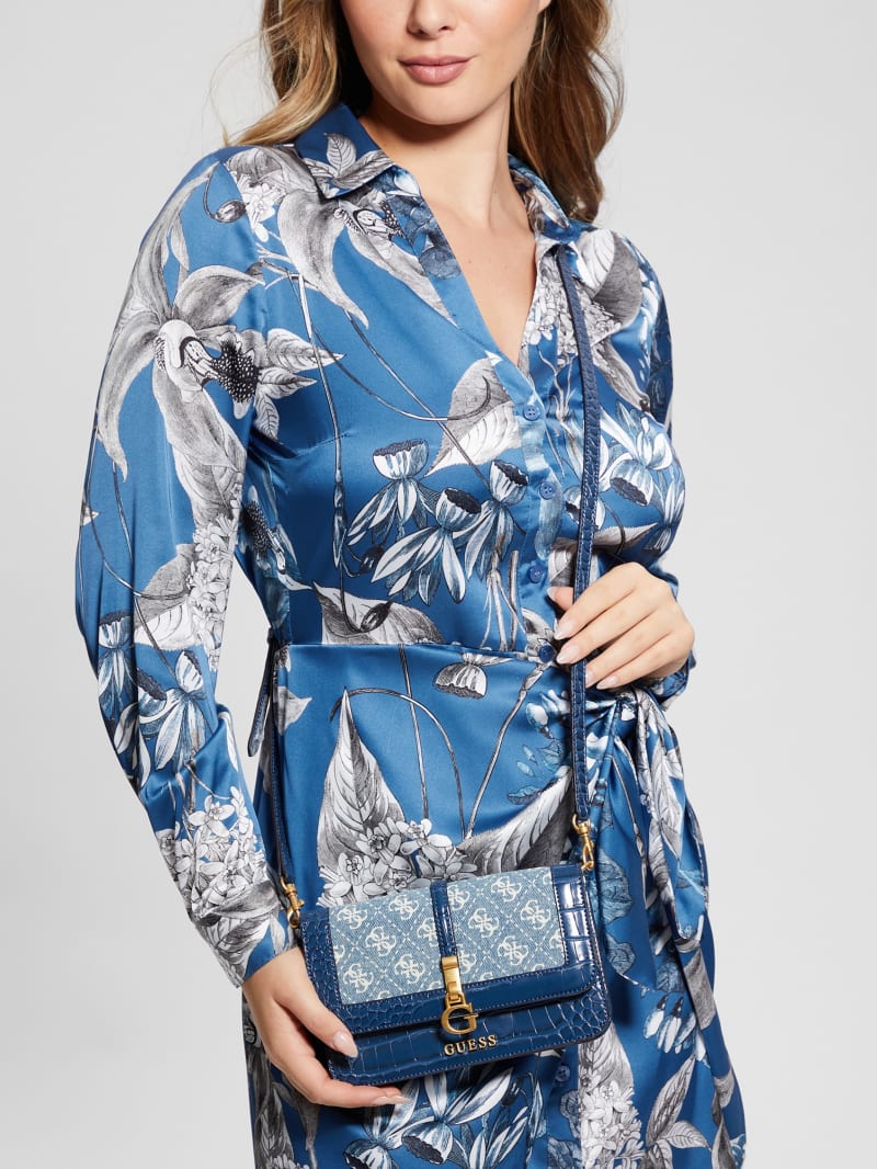 Guess denim crossbody bag deals