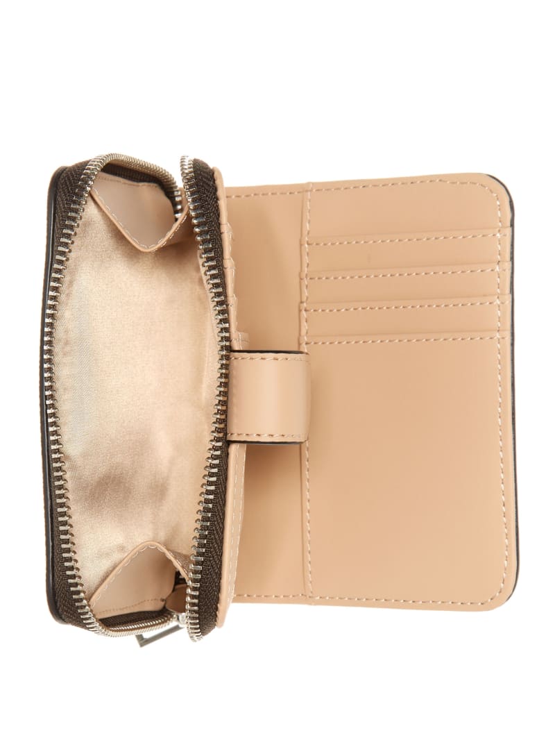 Lindfield Denim Logo Folded Zip Wallet GUESS Factory