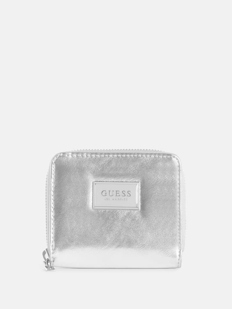 Abree Metallic Small Zip Wallet GUESS Factory Ca