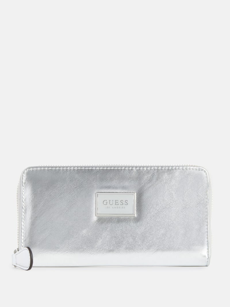 Guess silver wallet outlet