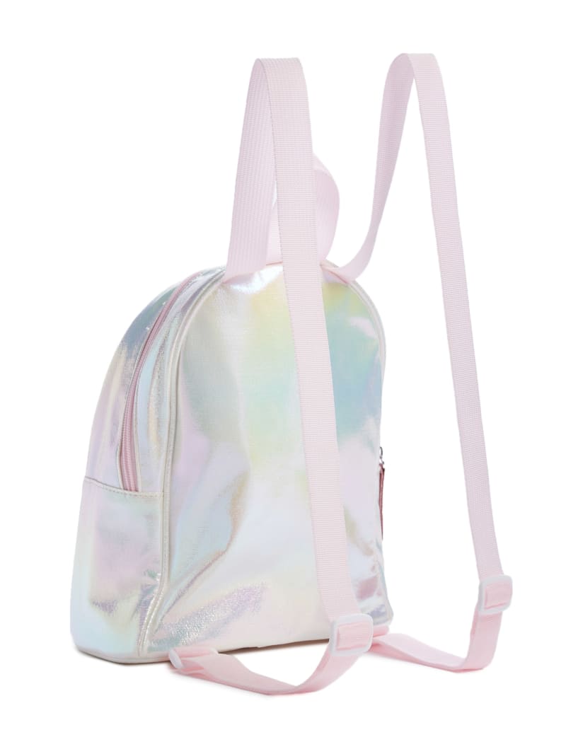 Quilted Iridescent Heart Logo Backpack GUESS Factory