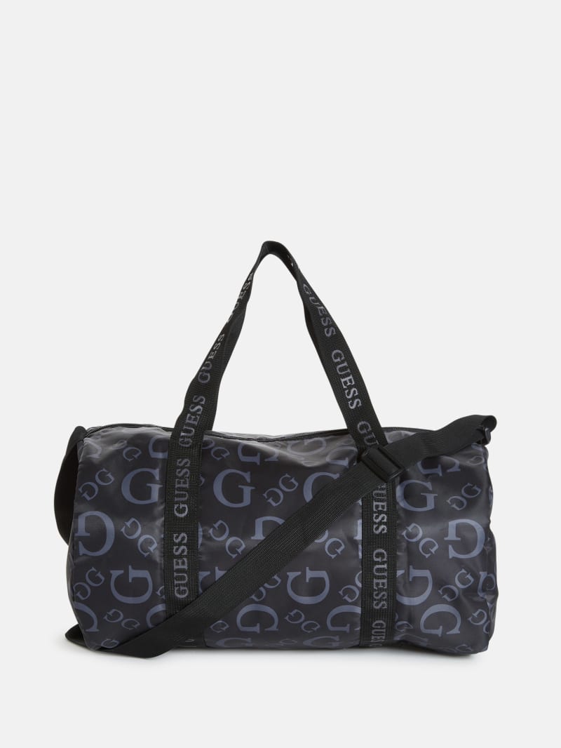 Logo Print Nylon Duffle Bag