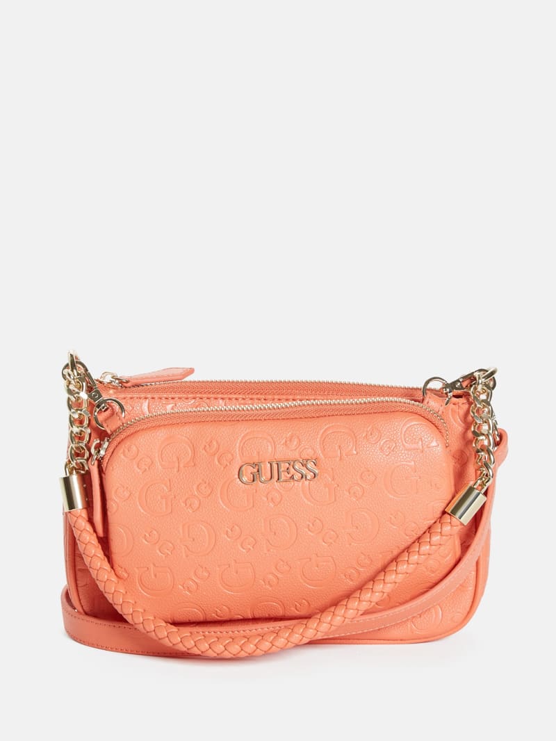 Layne Double Zip Mini Camera Crossbody (Chacha Pink) - Sealed with a Kiss