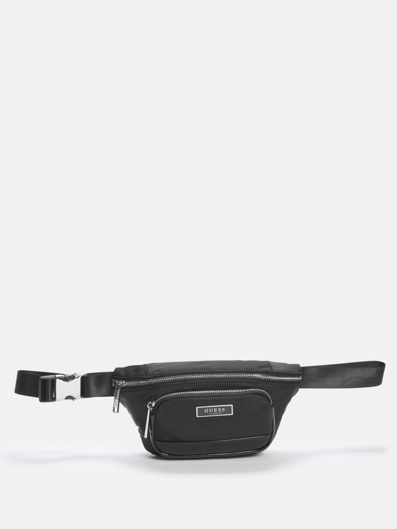 Black guess fanny pack deals