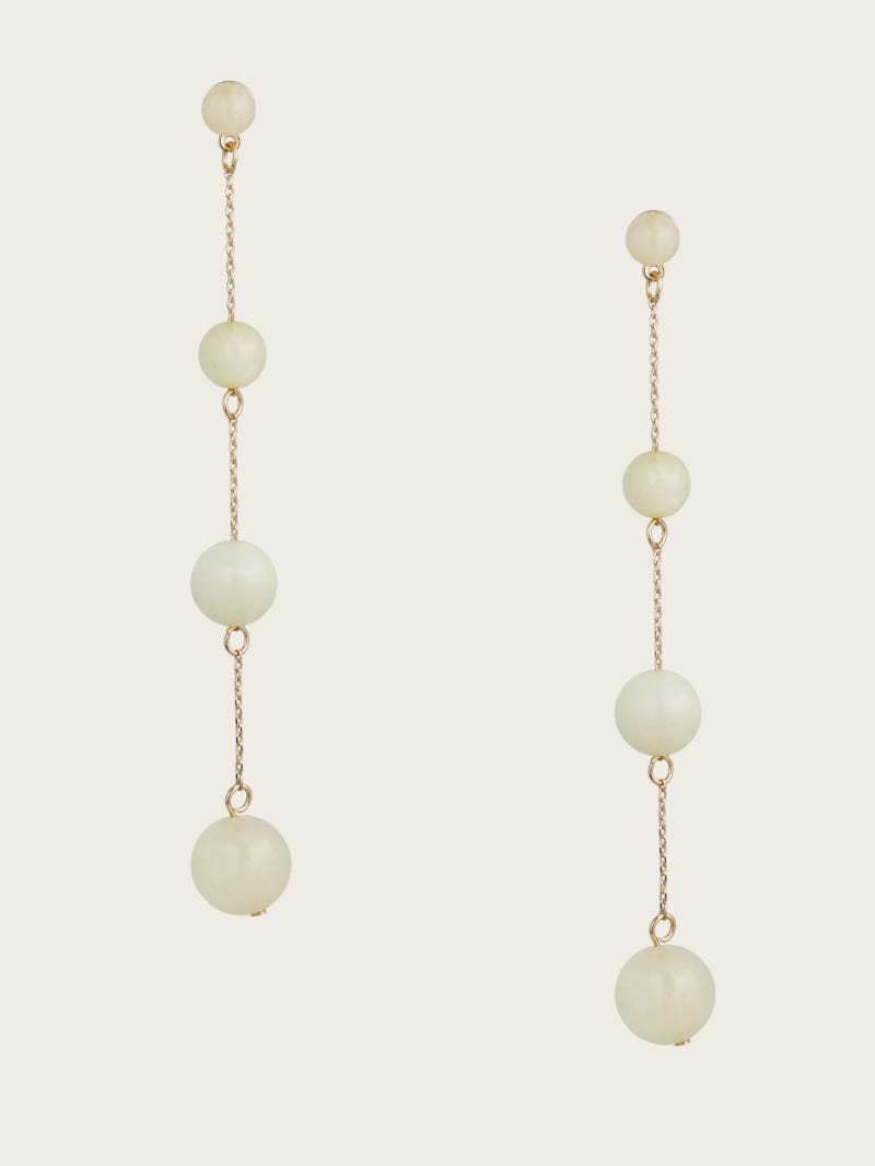 MARCIANO Gold Tone Bead Earring Gold One Size