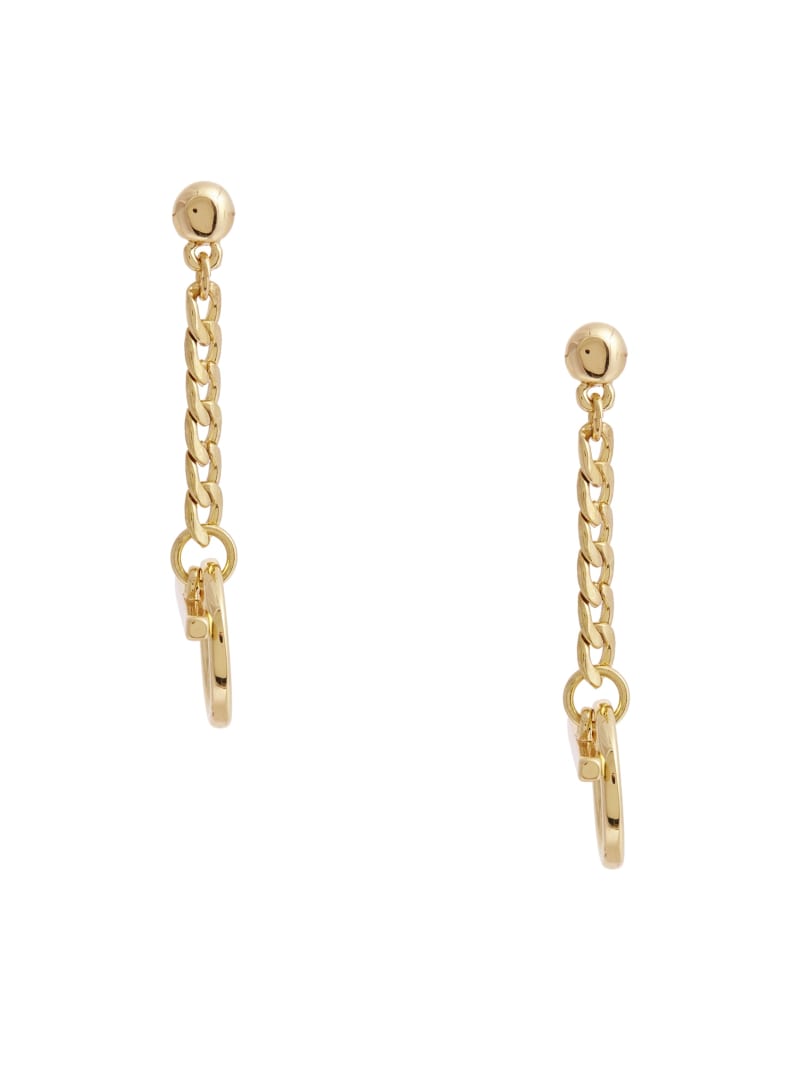 Gold-Tone Chain-Link Toggle Earring