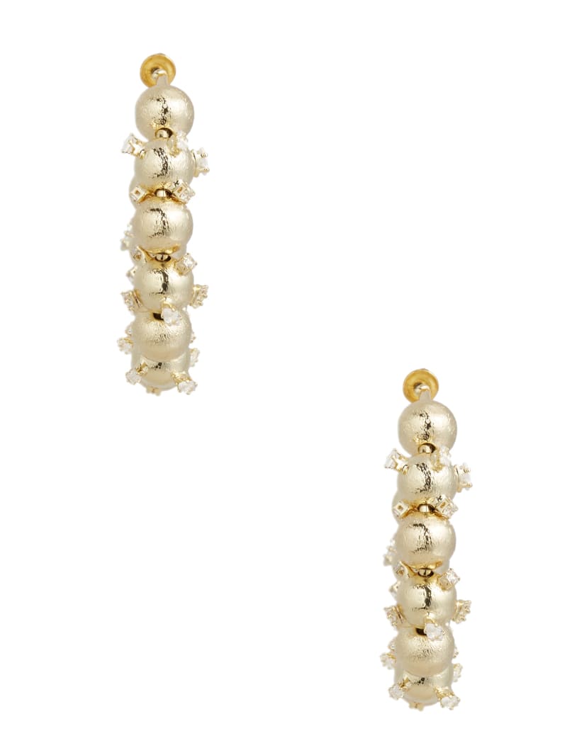 Boucles d'oreilles en anneau de perles brossées