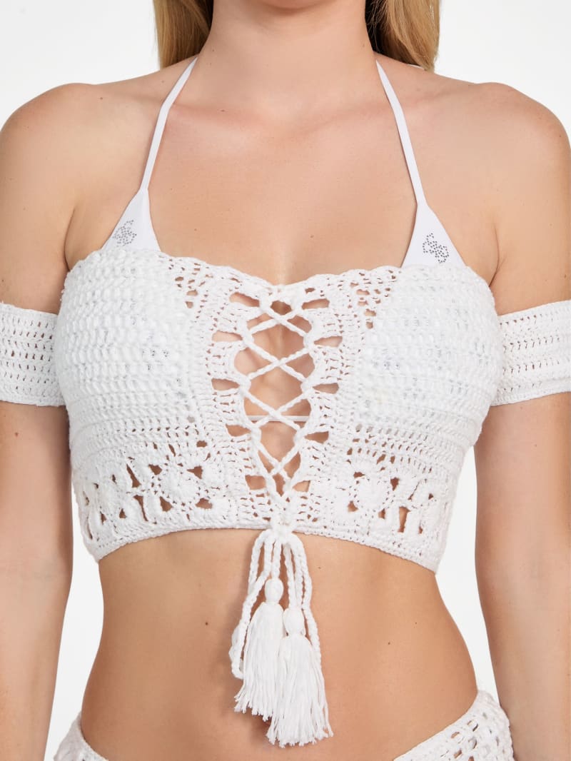 ABYOVRT Women Knit Crochet Hollow Out Fishnet Top Long