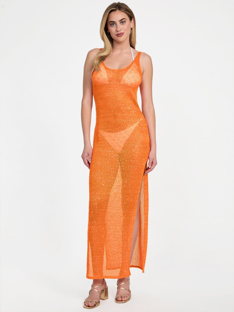 Sequin-Knit Maxi Dress | GUESS