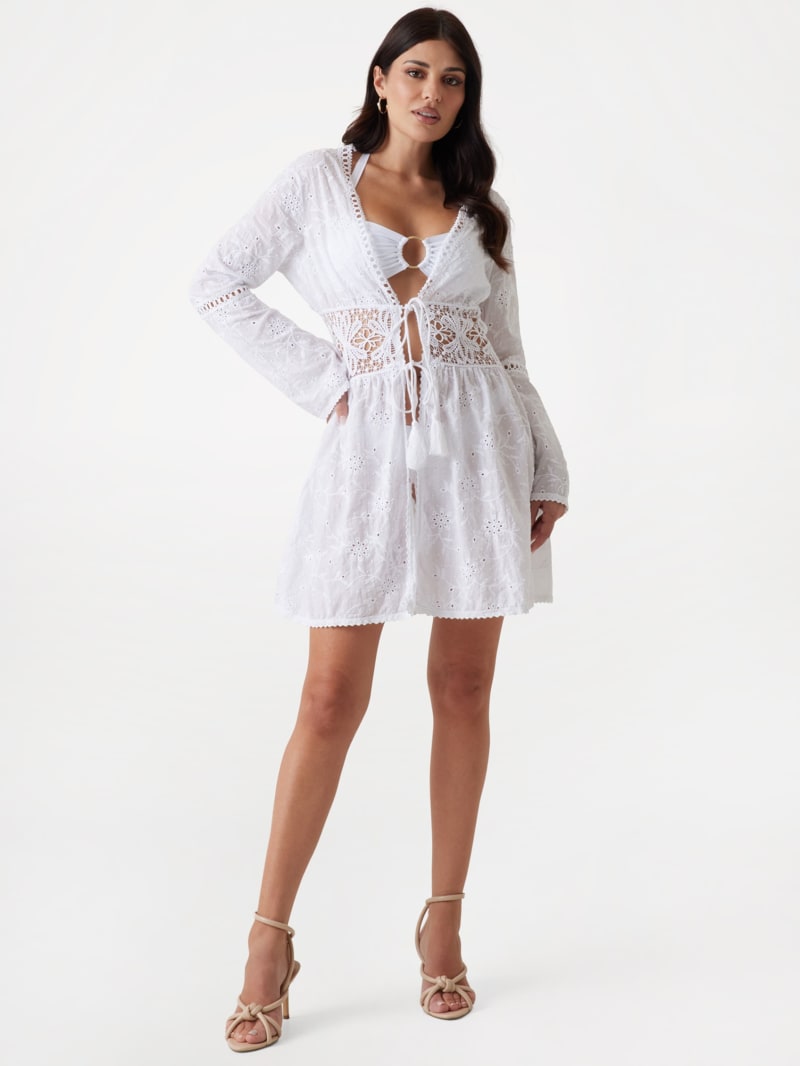 トップス kamome Embroidered Cotton Kimono | GUESS