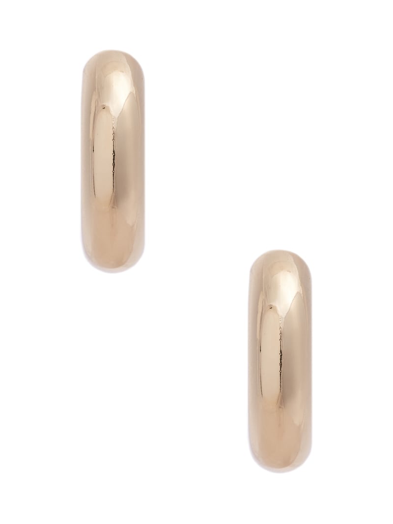 Gold-Tone Thick Hoop Earring