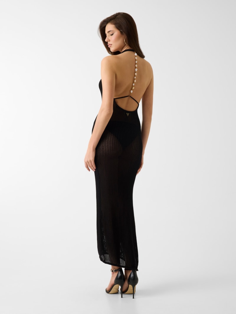 guess black dress GUESS® Operwork long Women Jewel detail