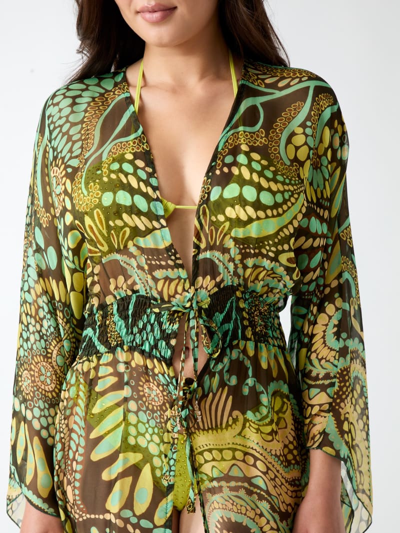 Silk-blend kimono