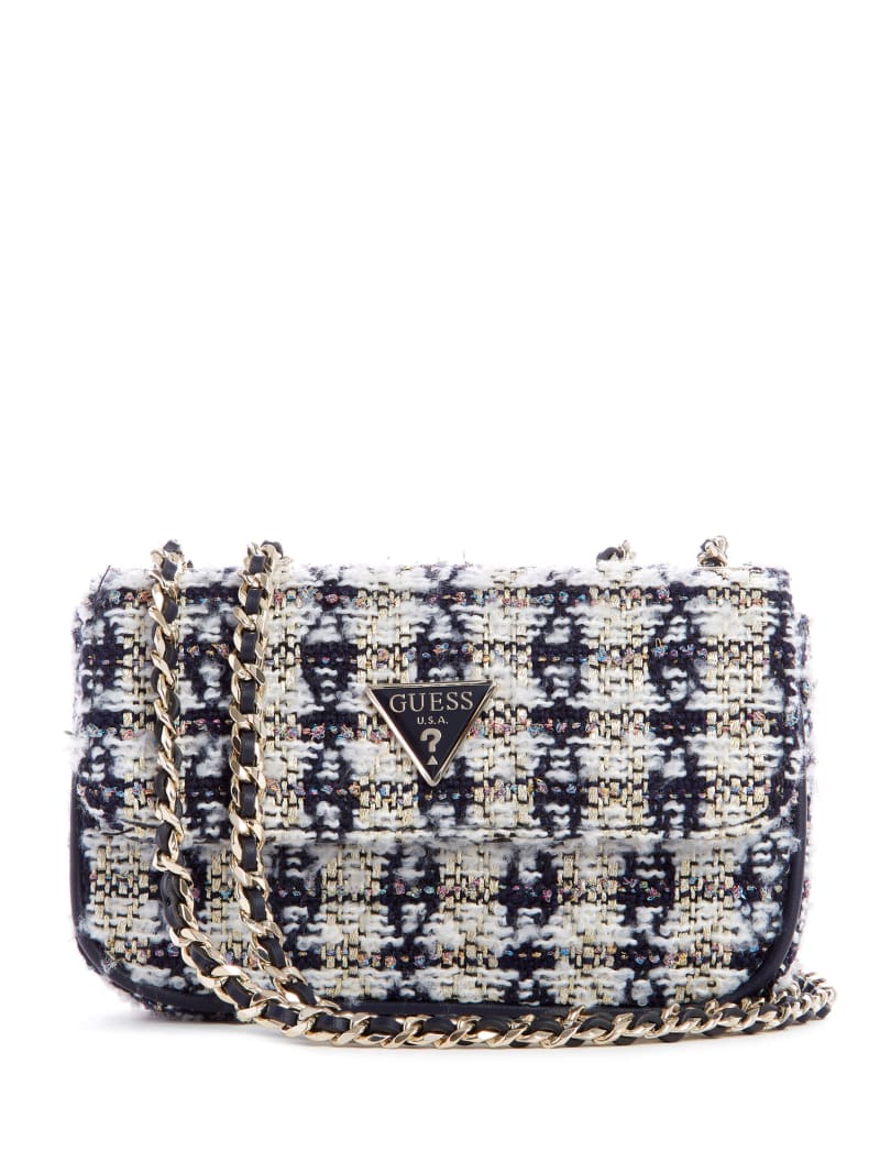 Cessily Tweed Mini Crossbody GUESS Canada