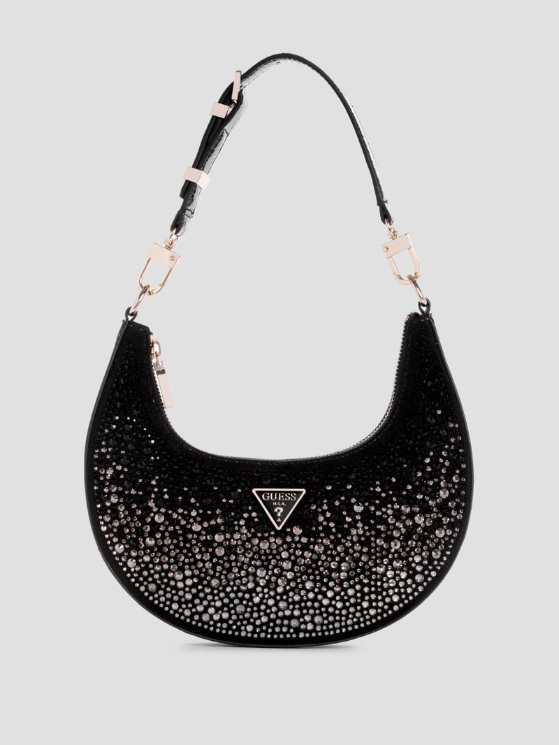 Lua Rhinestone Mesh Mini Pouch Bag