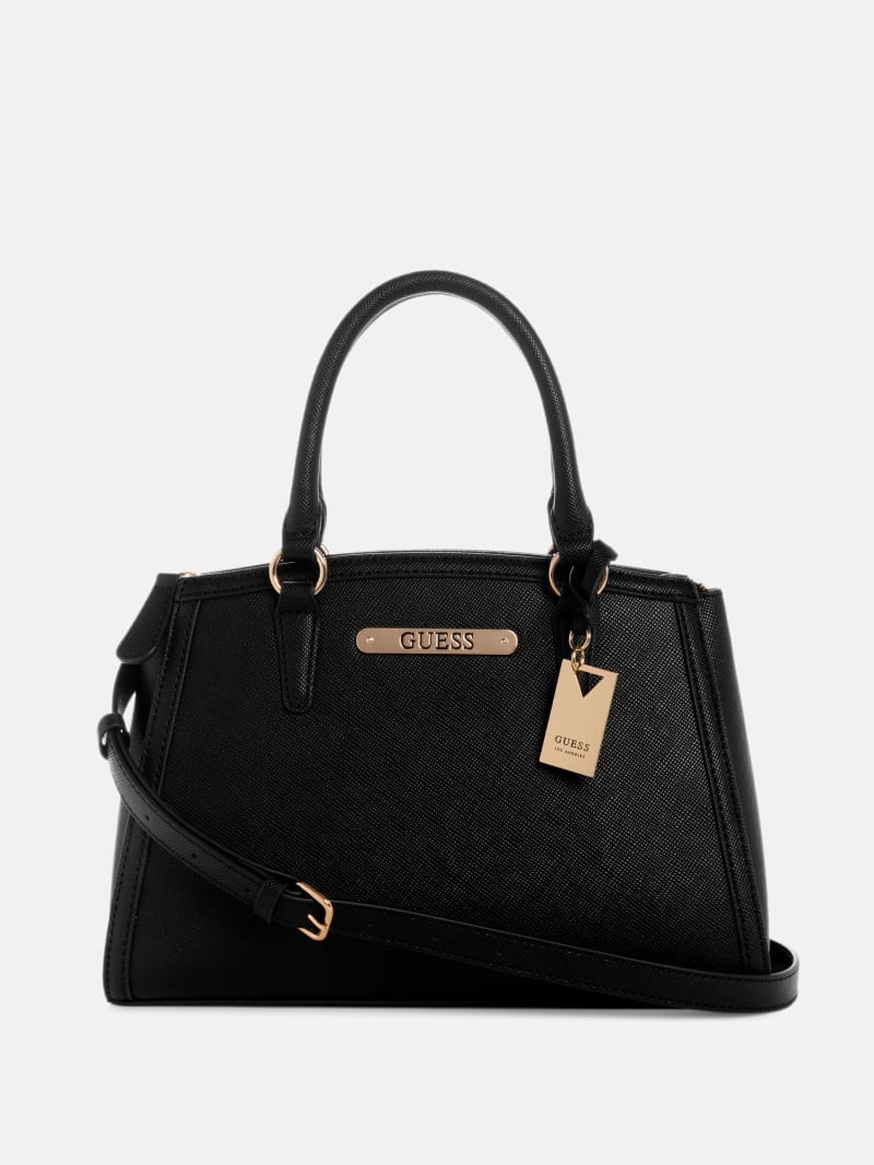 Kyrie Saffiano Satchel | GUESS Factory