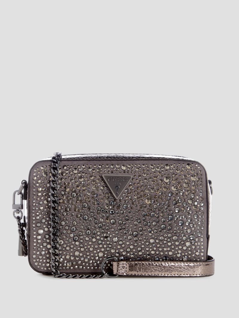 Prada logo-print sequin-embellished Mini Bag - Pink