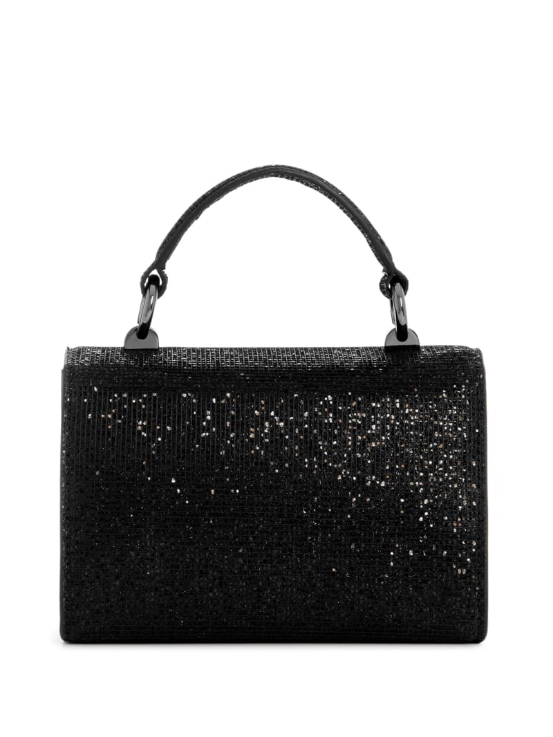 Black glitter handbag deals