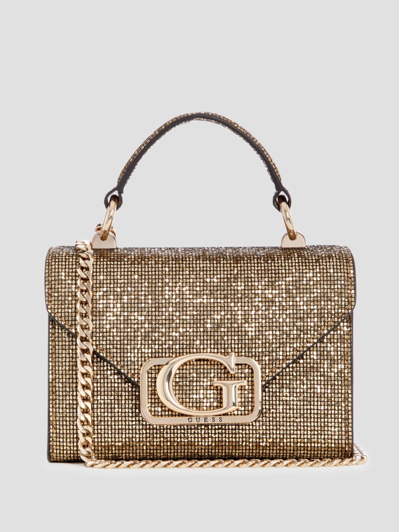 Gold guess handbag store