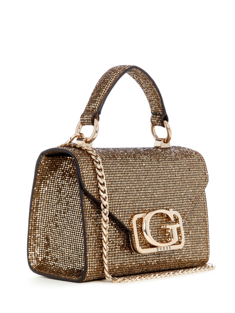 Zalina Mini Glitter Top-Handle Bag | GUESS