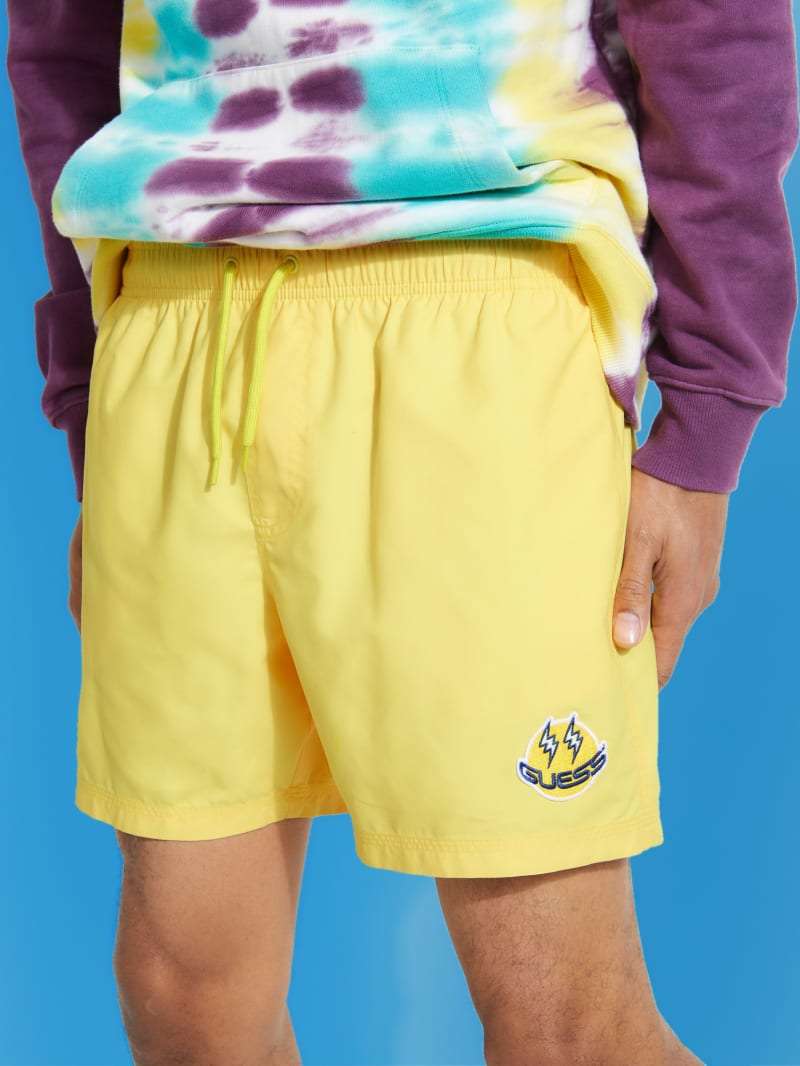 guess neon nylon active shorts