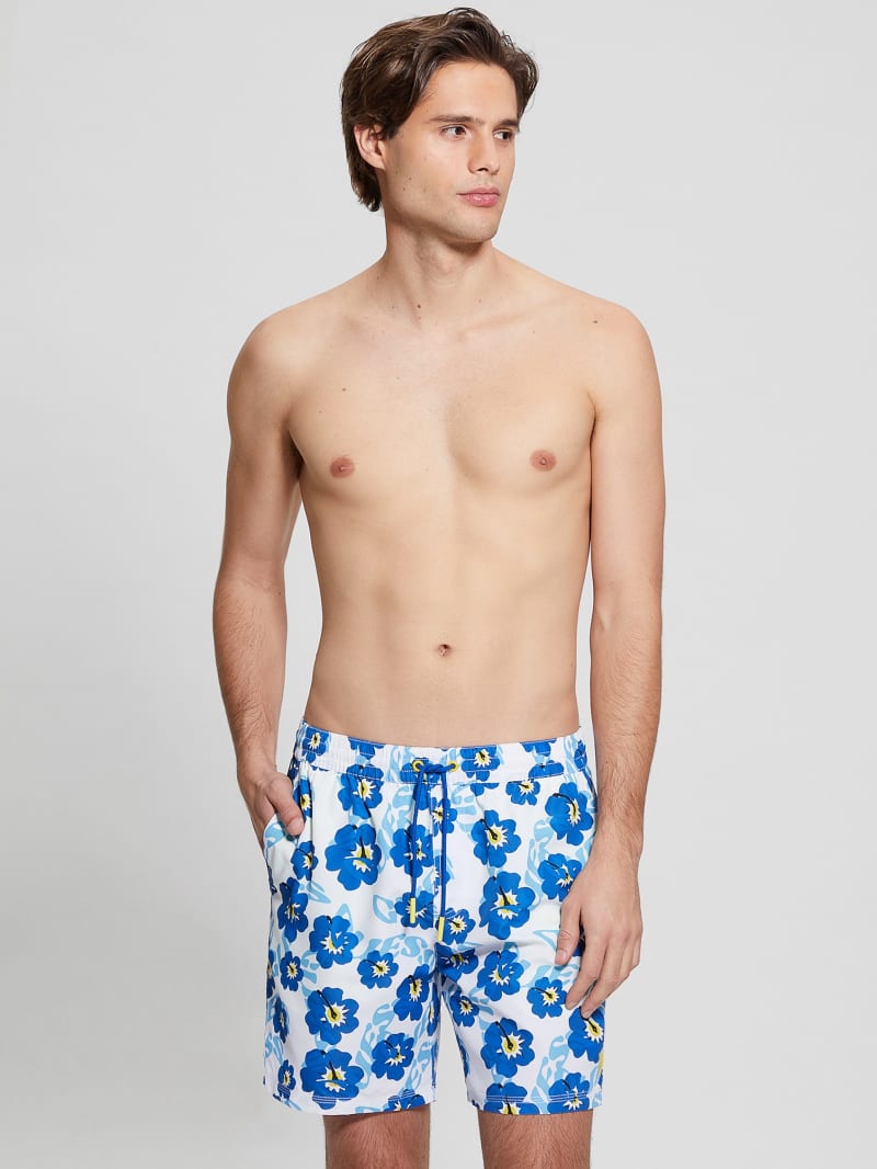 Eco Hibiscus Swim Trunks GUESS