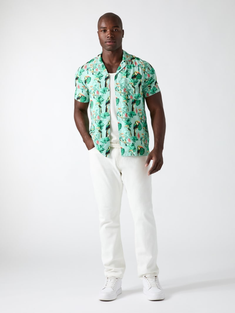 Printed viscose shirt - thumbnail 2