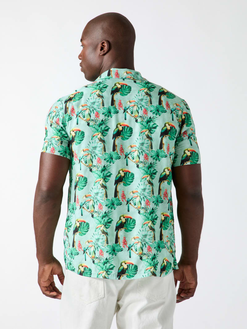 Printed viscose shirt - thumbnail 4