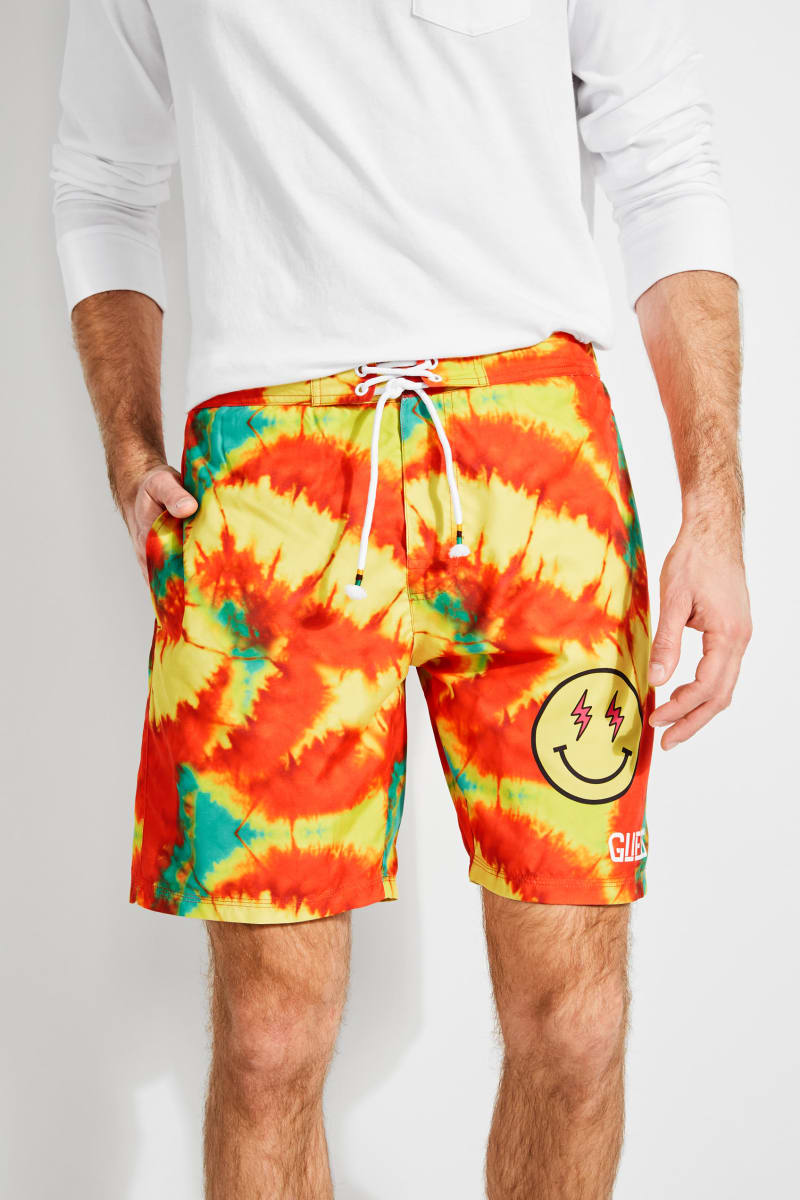 Download GUESS x J Balvin Printed Logo Swim Shorts | GUESS