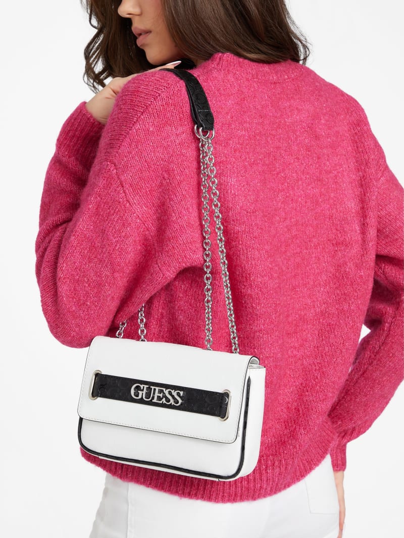 Pink and white guess bag on sale