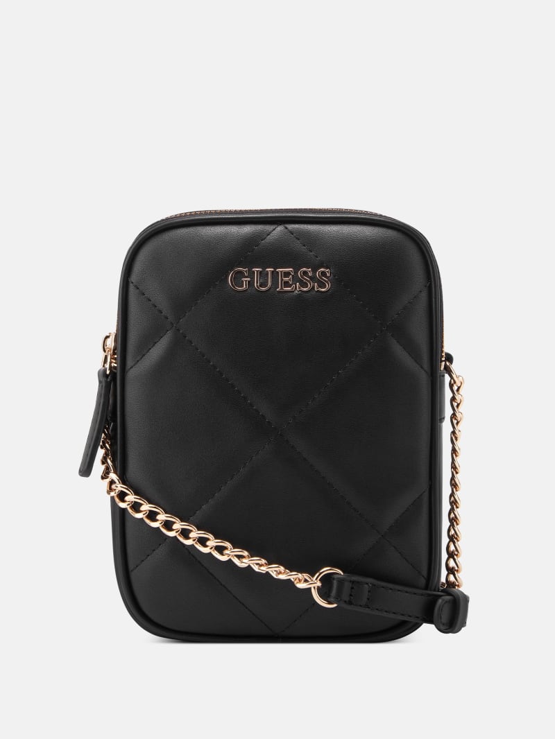 Quincey Quilted Mini Double-Zip Crossbody | GUESS Factory