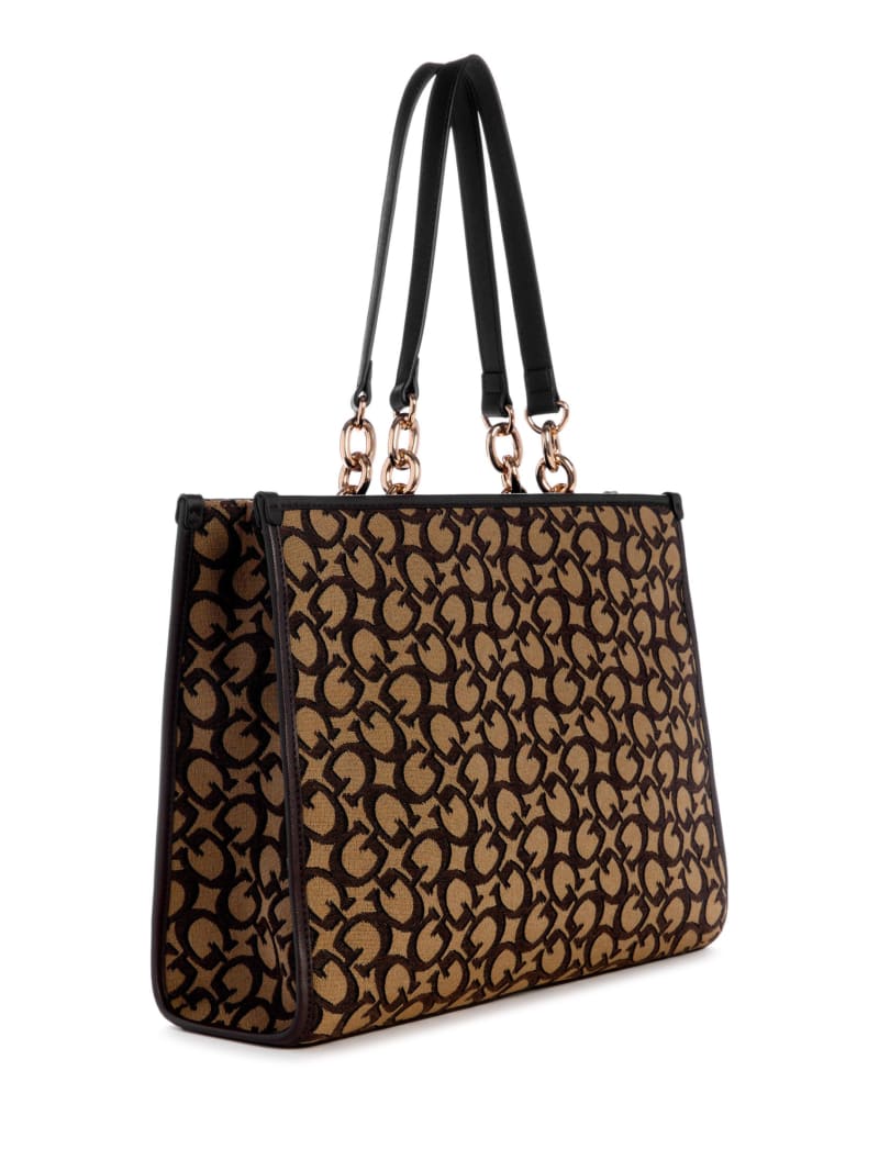 Myrtille Jacquard Logo Tote