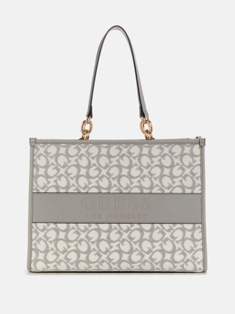 Myrtille Jacquard Logo Tote