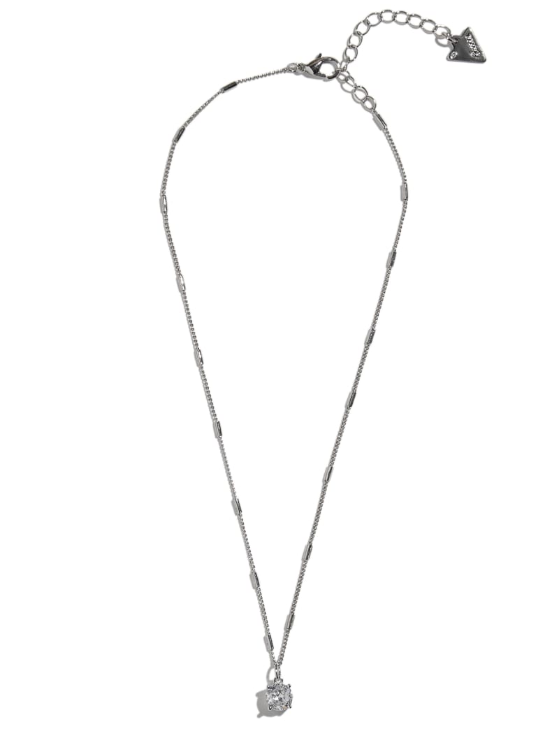 Cubic Zirconia Pendant Necklace | GUESS Factory